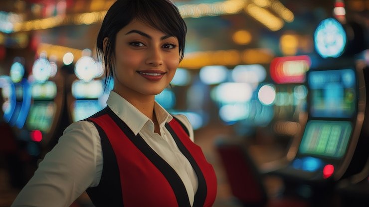 ভিডিও স্লটস গাইডের নীল প্রযুক্তি দৃশ্য